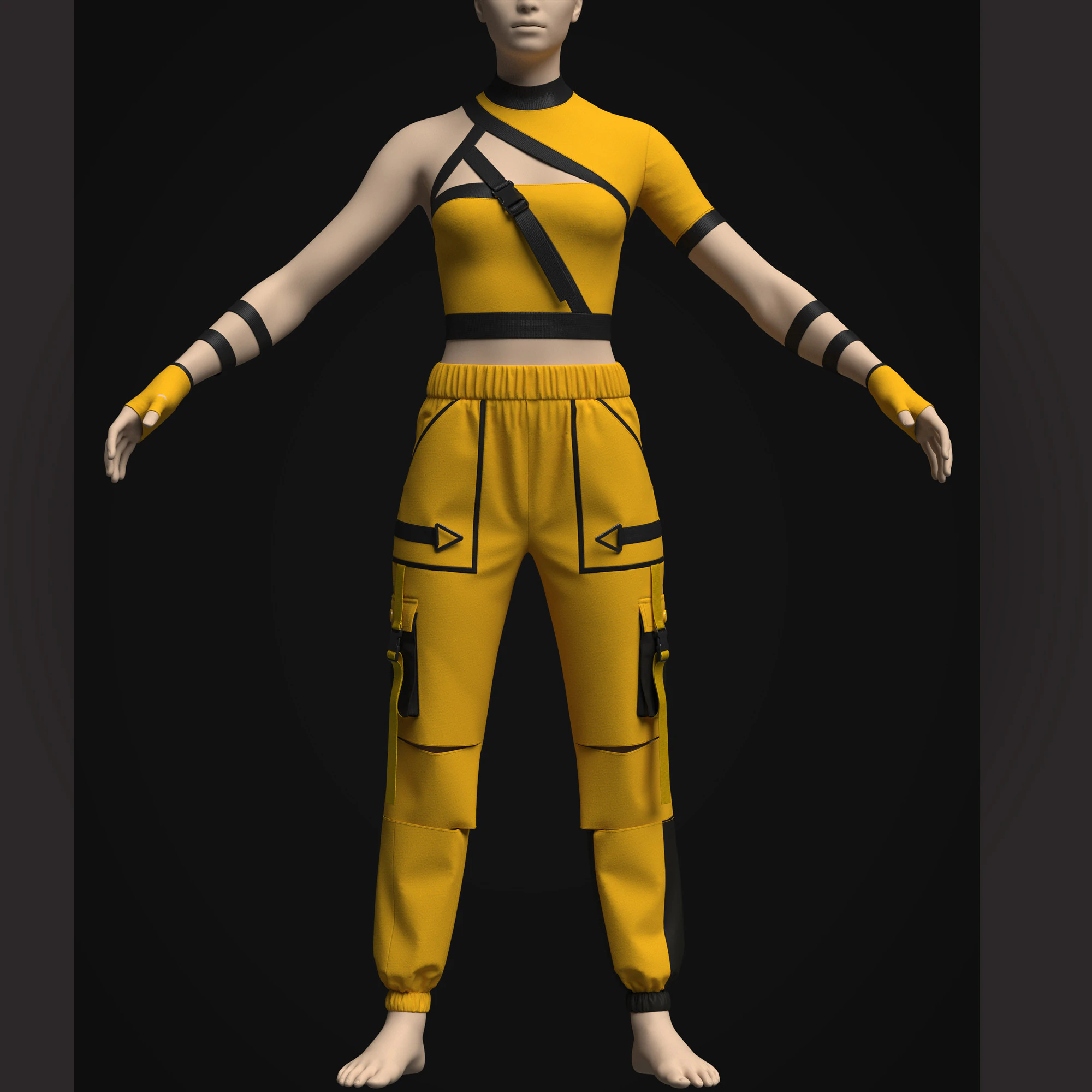 Female Jogger And Top 3D Model .c4d .max .obj .3ds .fbx .stl .blend