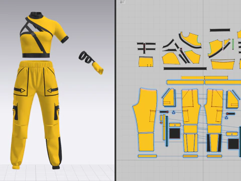 Female Jogger And Top 3D Model