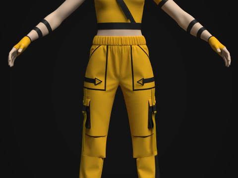 Female Jogger And Top 3D Model