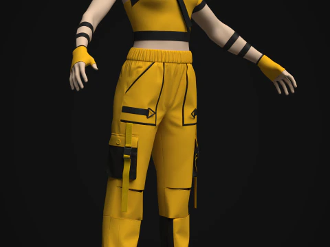 Female Jogger And Top 3D Model