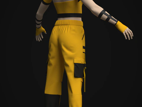 Female Jogger And Top 3D Model