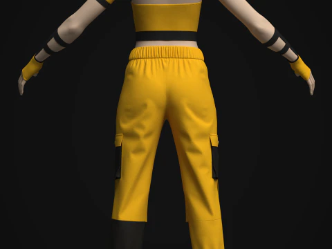 Female Jogger And Top 3D Model