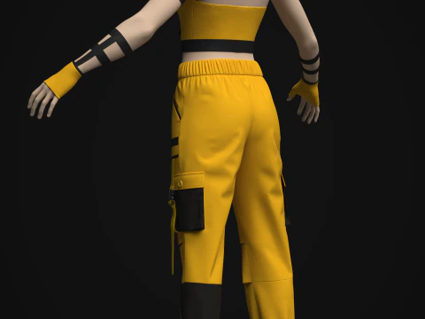 Female Jogger And Top 3D Model