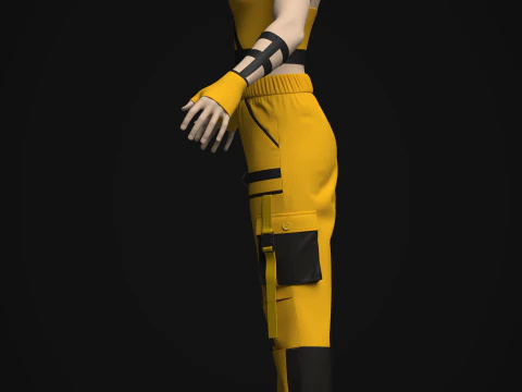 Female Jogger And Top 3D Model