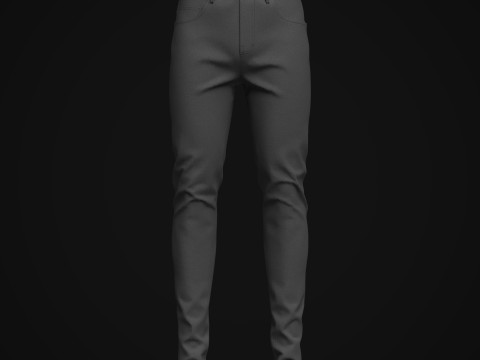 Male Denim Jeans 3Dモデル