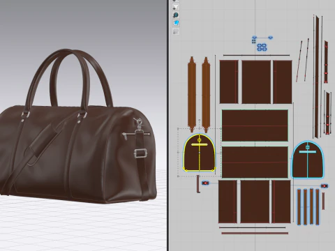 Travel Duffle Bag 3D Model
