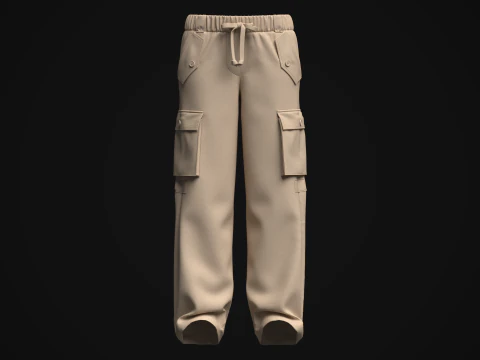 Pantaloni cargo da donna Modello 3D