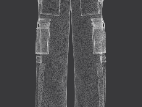 Women Cargo Pant Model 3D