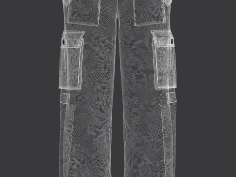 Women Cargo Pant 3D Model