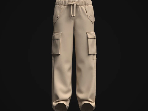 Women Cargo Pant 3D Model