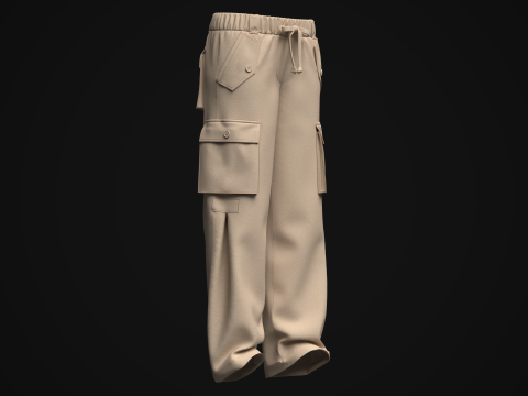 Women Cargo Pant Model 3D