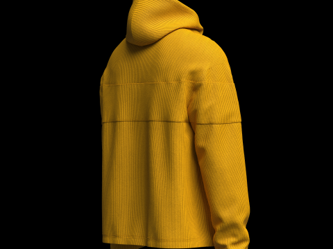 Men Corduroy Jacket 3D Model