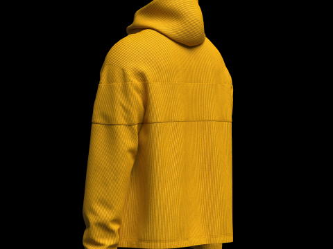 Men Corduroy Jacket 3D Model