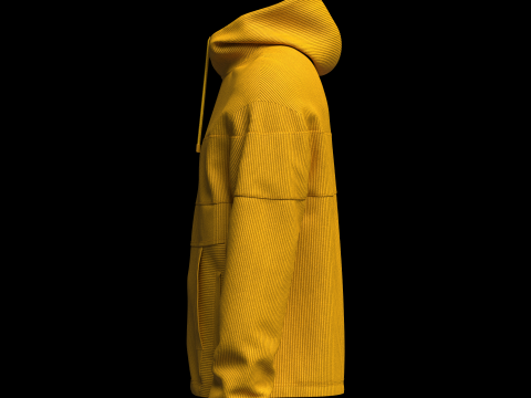 Men Corduroy Jacket 3D Model
