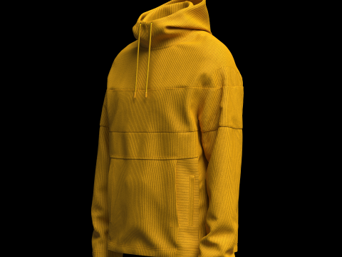 Men Corduroy Jacket 3D Model