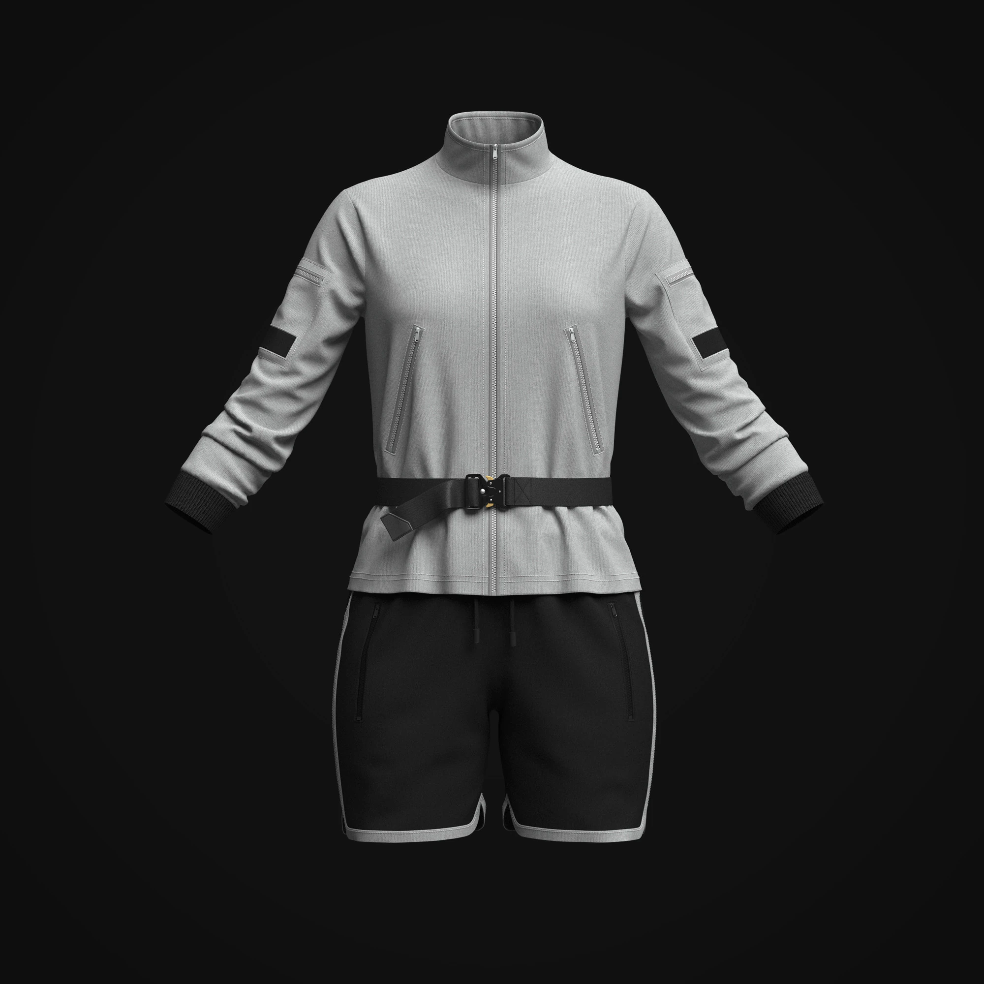 Women Jacket And Shots 3D Model .c4d .max .obj .3ds .fbx .stl .blend