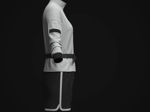 Women Jacket And Shots 3D Model