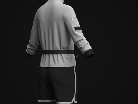 Women Jacket And Shots 3D Model