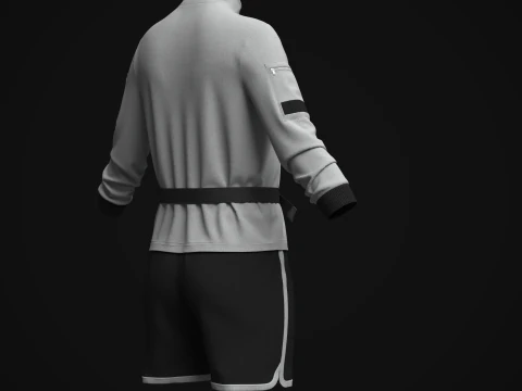 Women Jacket And Shots 3D Model