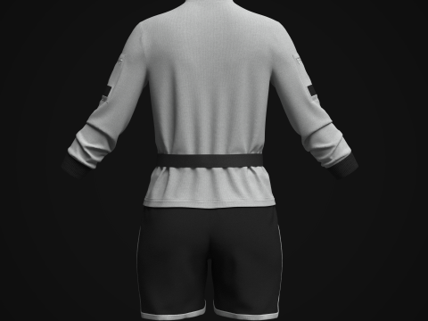Women Jacket And Shots 3D Model