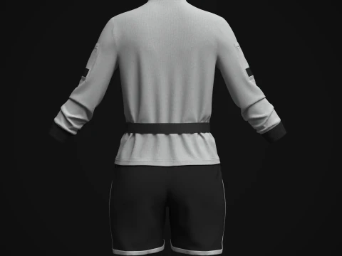 Women Jacket And Shots 3D Model