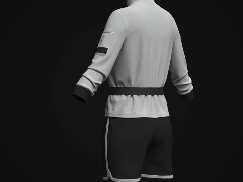 Women Jacket And Shots 3D Model