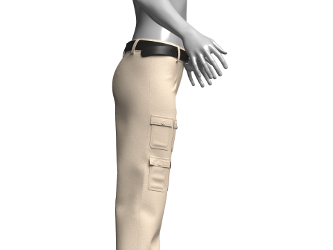 Women Cargo Outfits 3D Model