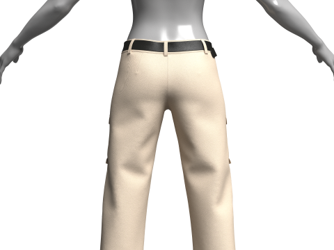 Women Cargo Outfits 3D Model