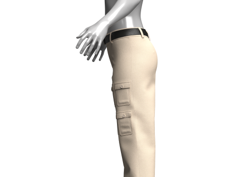 Women Cargo Outfits 3D Model