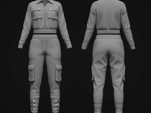 女性用ジャージ 3Dモデル