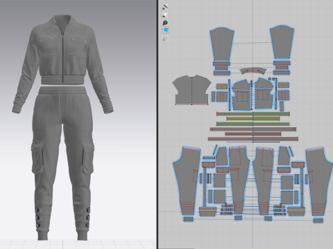 Women Tracksuits 3D Model