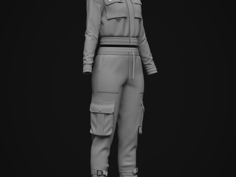 Women Tracksuits 3D Model