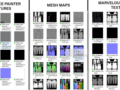 Male Jacket and pant outfit Model 3D