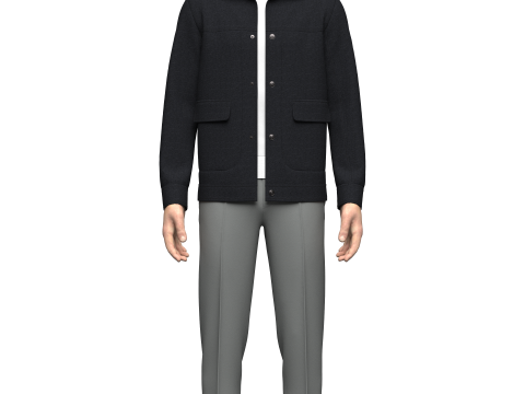 Male Jacket and pant outfit Model 3D