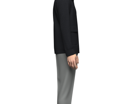 Male Jacket and pant outfit Model 3D