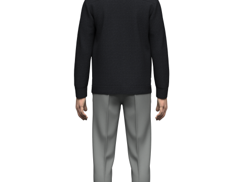 Male Jacket and pant outfit Model 3D