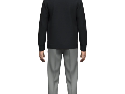 Male Jacket and pant outfit 3D Model
