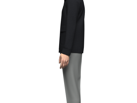Male Jacket and pant outfit Model 3D