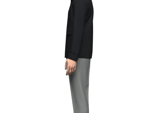 Male Jacket and pant outfit 3D Model