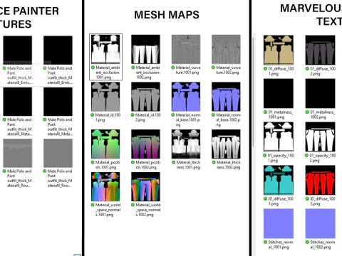 Conjunto Polo e Cal&ccedil;a Masculino Modelo 3D