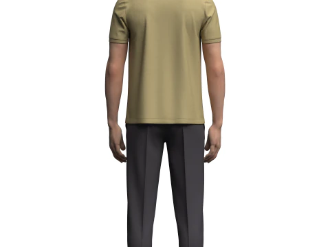 Conjunto Polo e Cal&ccedil;a Masculino Modelo 3D