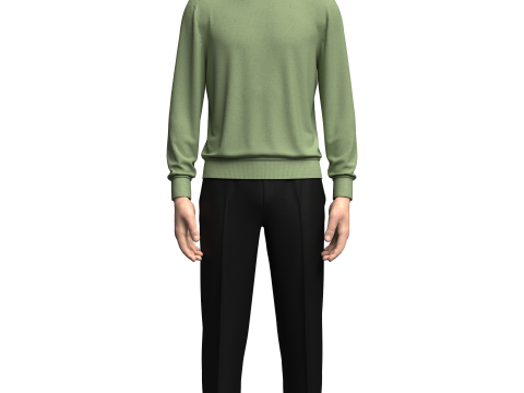Male Polo and Pant outfit Modelo 3D