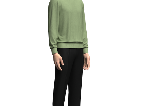 Male Polo and Pant outfit Modelo 3D
