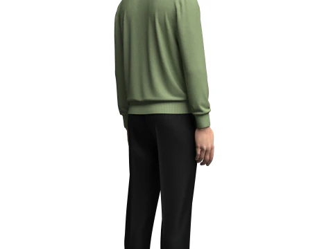 남성 폴로와 바지 복장 3D 모델