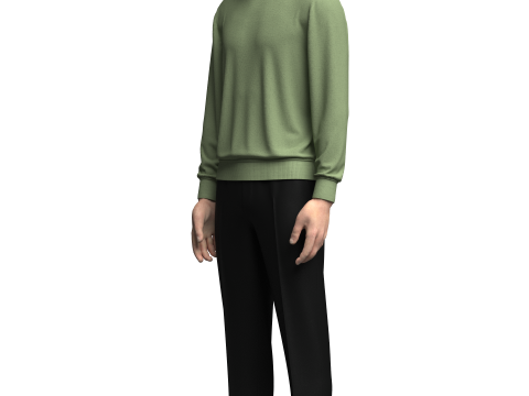 Male Polo and Pant outfit Modelo 3D