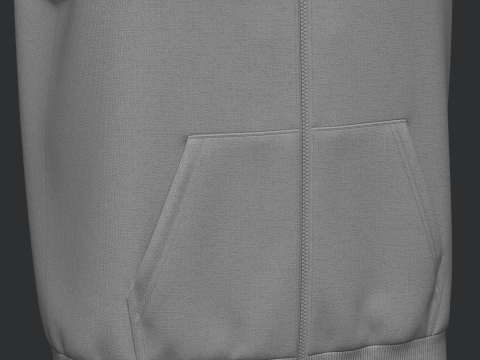 Male Sleeveless Hoodie 3Dモデル