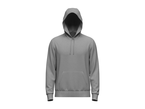 Male Hoodie Hood Up 3D-Modell