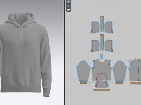 Male Hoodie Hood Down Modelo 3D