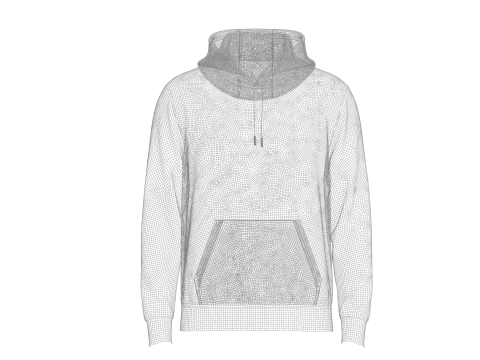 Male Hoodie Hood Down Modelo 3D