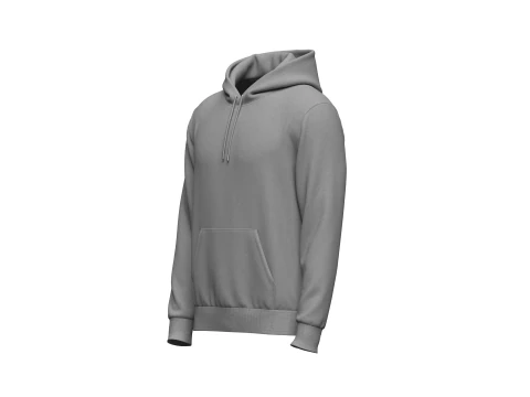 Male Hoodie Hood Down 3D Model